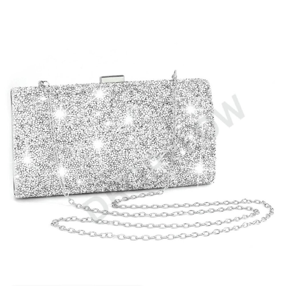 Rhinestone Clutch Evening Bag Elegant Formal Wedding Bling Handbag
